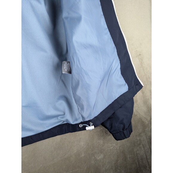 MICHAEL KORS MIDNIGHT BLUE S LOGO TAPE HOODED WOVEN WINDBREAKER JACKET MENS - Picture 10 of 14